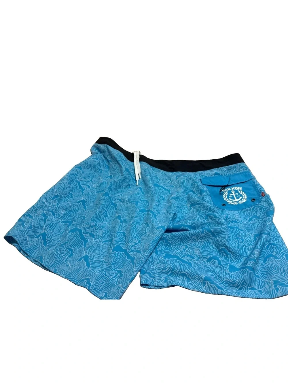 Dixxon Flannel Co. Men’s Size 48 Blue Topographic Line Swim Board Shorts